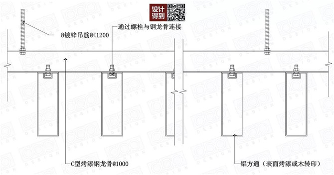 金属方管格栅天花1