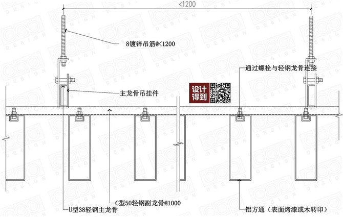 金属方管格栅天花2