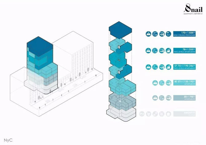 曼哈顿现代化高层住宅方案16